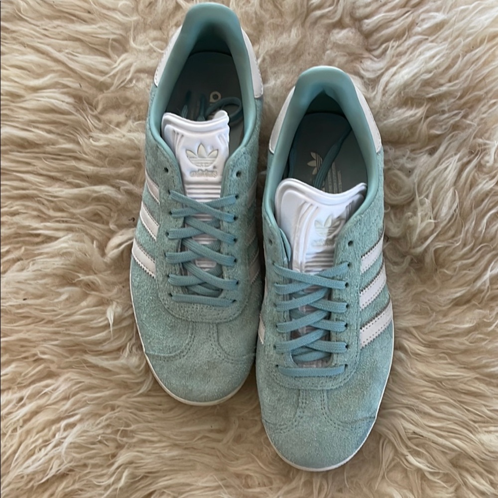 Adidas Gazelle Mint Green Suede Sneakers